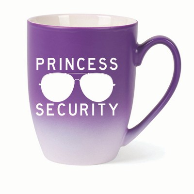 Elanze Designs Princess Security Two Toned Ombre Matte 10 ounce New Bone China Coffee Tea Cup Mug, Purple and White
