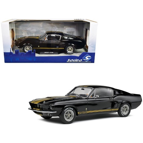 Solido 1/18 Ford Mustang GT Shelby GT500 Black / Gold Stripes 1967 #S1 –  Gateway Model Cars