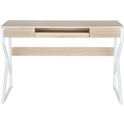 Bryant 47" White and Natural Wood Home Office Desk