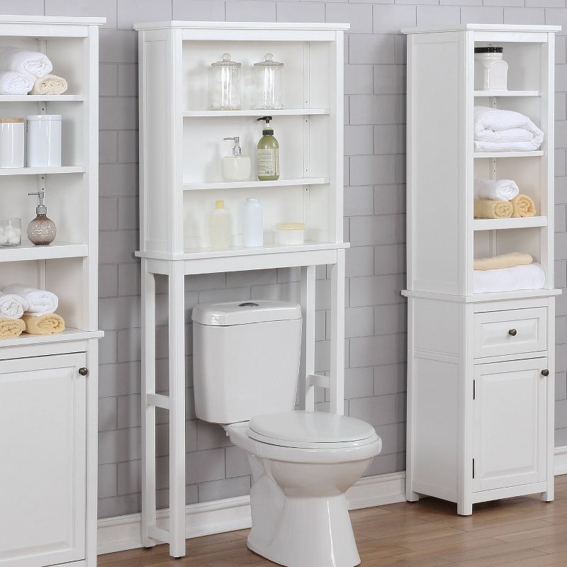Dorset Over The Toilet Space Saver Storage White - Alaterre Furniture, 3 of 6