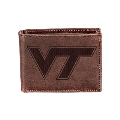 Evergreen Virginia Tech University Crazy Horse Collection Bi-Fold Wallet