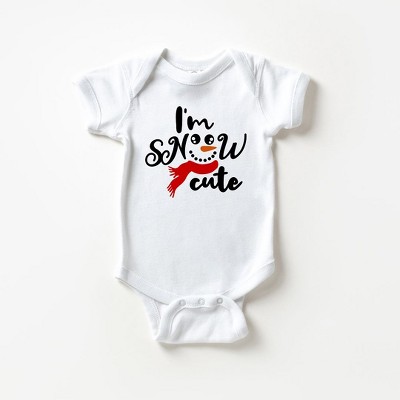 Image of The Juniper Shop I'm Snow Cute Baby Bodysuit - Newborn - White