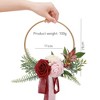 Portable Artificial Rose Wreath for Bride, Bridesmaids, Red Flower Wreath - 2 of 3
