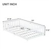 COWLOWN Twin Size Floor Bed with Safety Fence & Door, Rubber Wood Montessori Bed for Toddlers - 2 of 4