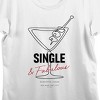 Sex And The City Single & Fabulous Crew Neck Short Sleeve Women's White T-shirt - image 2 of 2