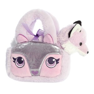 Aurora Small Glitter Fox Fancy Pals Fashionable Stuffed Animal Purple 8.5" - 1 of 4