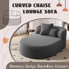 Modern Corduroy Chaise Lounge Sofa, 51.6" Oversized Boneless Couch with  Deep Seat & Pillows for Living Room Bedroom-3irtyhousy - 3 of 4