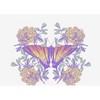 Vintage Floral Gradient Butterfly Adult Crew Neck Long Sleeve Tee - 2 of 2