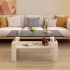 NicBex Rectangle Tempered Glass Coffee Table with Storage Layer,Modern End Table,Center Table for Living Room - 3 of 4