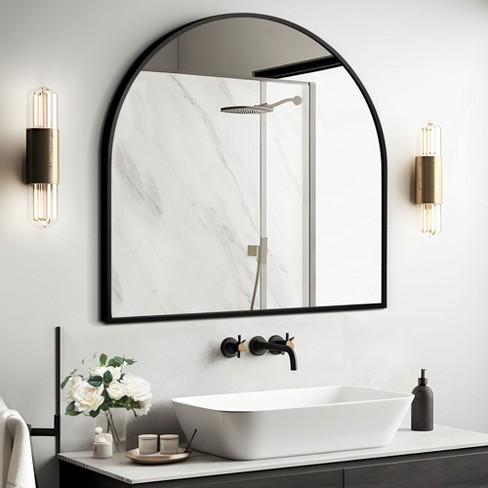 Neutypechic Arched Metal Framed Wall Mirror Bathroom Vanity Mirror : Target