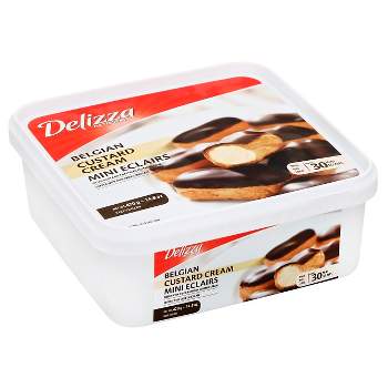 Delizza Patisserie Belgian Custard Cream and Dark Chocolate Frozen Mini Eclairs - 30pk