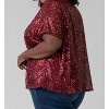 Women's SEQUIN TOP - mat fashion 0X/1X - 2 of 4