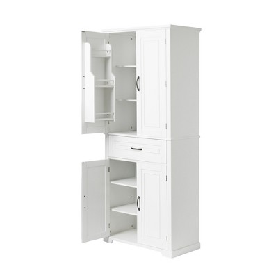 NicBex 72.2 Inch Tall Bathroom Storage Cabinet,Modern Storage Cabinet with 1 Drawer and 4 Doors for Living Room,Home Office