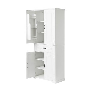 NicBex 72.2 Inch Tall Bathroom Storage Cabinet,Modern Storage Cabinet with 1 Drawer and 4 Doors for Living Room,Home Office - 1 of 4