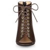 Allegra K Women's Peep Toe Lace Up Chunky Heel Ankle Booties - 3 of 4