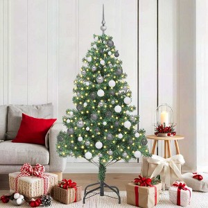 Christmas Tree with 300 LEDs with Stand Green 70.9" PVC - 1 of 4