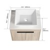 ChicFurnit Bathroom Vanity 36 Inch ModernFloat Vanity Ceramic Sink Soft Close Door for Bathroom Use, Beige, 35.6"*18.9"*23.3" - 3 of 4