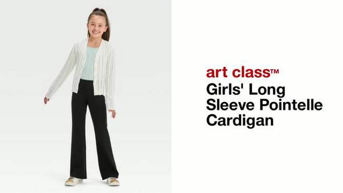 Girls' Pointelle Cardigan - art class™, 2 of 5, play video
