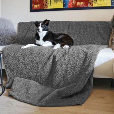 Soft Luxury Teddy Bear Faux Fur Waterproof Blanket for Dog, Leak Proof High Pile Fleece Blanket Couch Sofa Cover Furniture Protector - Kritter Planet