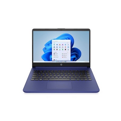 HP 14" Laptop with Windows Home in S Mode - Intel Processor - 4GB RAM - 64GB Flash Storage – Indigo Blue (14-dq0005tg)