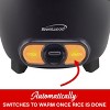 Brentwood 3 Cup Uncooked/6 Cup Cooked Non Stick Rice Cooker in Black - 3 of 4