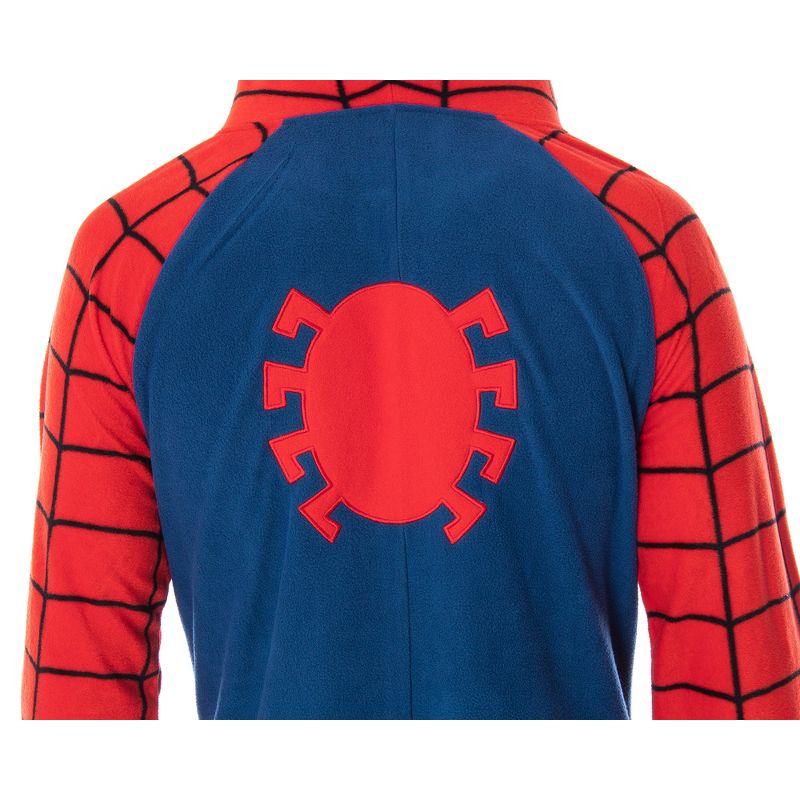 Marvel Comics Classic Spiderman Costume Pajama Union Suit One-Piece Outfit Classic Spidey, 4 of 6