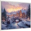 Amanti Art 28"x23" Pictufy Christmas Village by Pictufy Framed Canvas Wall Art Print - 2 of 4