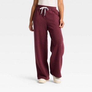 Women's Lounge Pants - Burgundy - 1 of 3