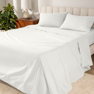 300 Thread Count Organic Cotton Percale Bed Sheet Set by Bare Home