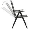 vidaXL Folding Chair Set of 4 Anthracite Steel Standard Foldable - 4 of 4