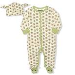 Star Wars Boy's Baby Yoda Footed Coverall Jumpsuit and Hat with 3D Ears for infant