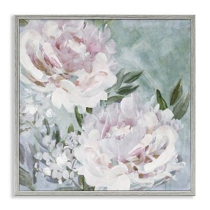 Stupell Industries Fluffy Pink Peonies Floral Framed Giclee Art - 1 of 4