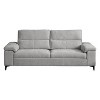 Chenille Sofa with Adjustable Armrests and Extra Thick Cushions - 4 of 4