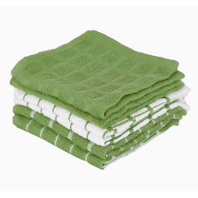 John Ritzenthaler Co. Terry Check Dish Cloth, Set of Six