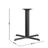 Emma and Oliver 33" x 33" Cast Iron Table X-Base with 4" Dia. Column - 2 of 2