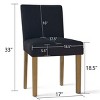 North Linen Dining Chairs Set Of 2,Upholstered Parsons Chairs With Rubberwood Legs-Maison Boucle - 4 of 4