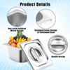 6-Inch Stainless Steel Hotel Pan with Lid, Commercial Non-Stick Steam Table Pan for Cooking, Food Storage & Display - 3 of 4