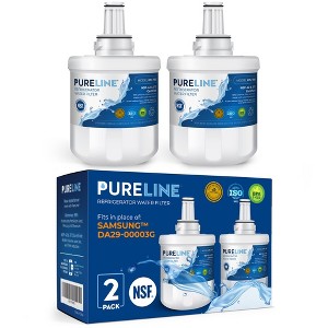 PureLine DA29-00003G Replacement for Samsung Aqua-Pure Plus, DA29-00003A, DA29-0003B, RFG237AARS, RS22HDHPNSR, Refrigerator Water Filter (2 Pack) - 1 of 4