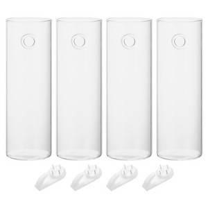 Unique Bargains High Boron Silicon Glass Wall Hanging Terrariums Propagation Station Planters 7 x 2.3 Inch 4 Pcs - 1 of 4