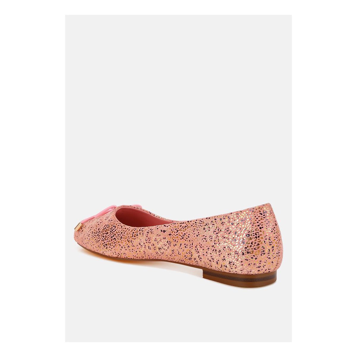 Обувь Rag & Co Womens Apollon Bow Detail Embossed Suede Ballerinas 9 — фото 3