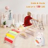 3-in-1 Wooden Climbing Gym Playset for Toddlers - Triangle Folding Climbing and Sliding for Boys and Girls - 4 of 4