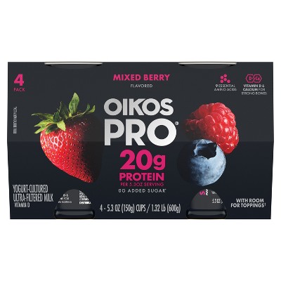 Oikos Pro Mixed Berry Greek Yogurt - 4ct/5.3oz_3