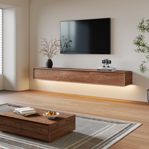 Modern Floating TV Stand Wall-Mounted Media Console with Storage - 1 of 4