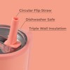 HydroJug Traveler - Water Bottle with Handle & Flip Straw - Leak Resistant Tumbler, Insulated, Stainless Steel & Rubber Base - 3 of 4