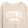 Women's - Instant Message - Stowe Vermont Lightweight French Terry Wide Neck Long Sleeve Shirt - 2 of 4