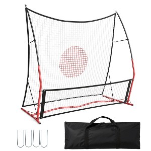 Soccer Trainer Rebounder Net for Sports, 2-in-1 Foldable Portable Football Rebound Board, Soccer Practice Equipment for Team Solo Training, Passing - 1 of 4