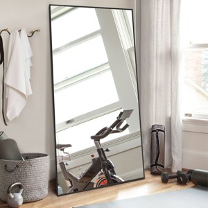 Randy 71"×32" Rectangle Oversized Full Length Mirror,Wall-Mounted Mirror with Aluminum Alloy Frame Flat Polished Edge-The Pop Home - 1 of 4