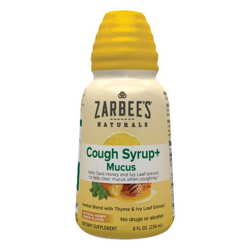 Zarbee S Naturals Cough Syrup Mucus Reducer Dark Honey Lemon