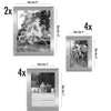 Americanflat 10 Piece Silver Gallery Wall Picture Frame Set with 8x10, 5x7, and 4x6.Picture Frames For Wall or Desk - 2 of 4