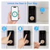 ZACHVO Keyless Smart Lock with Fingerprint, PIN, App & Key Access — Electronic Door Lock, Alexa Compatible, ANSI Certified, IP56 Waterproof - 2 of 4